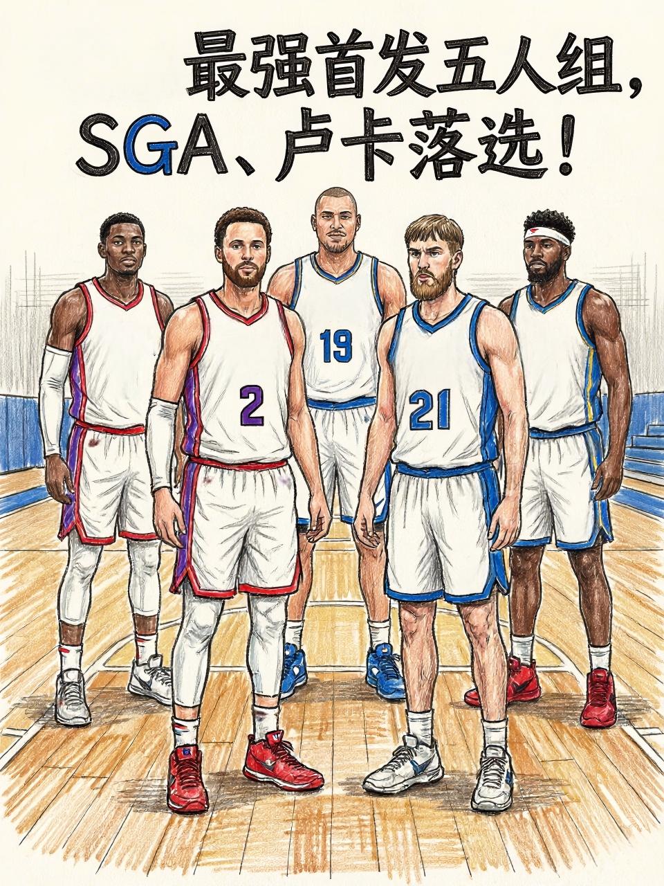 NBA历史上最强的首发五人组出世！但不管是东契奇也好，还是约基奇、亚历山大等人也