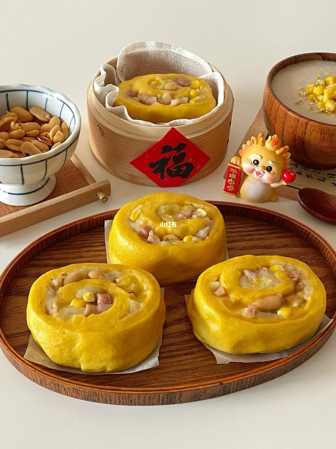 新中式馒头🥢芝士好事花生馒🍖咸口馒头卷🥜