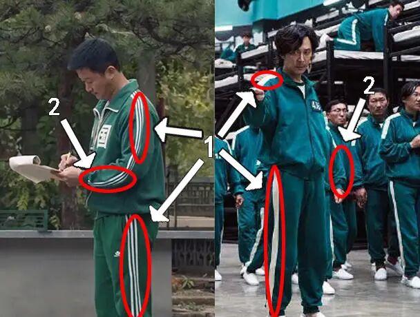 运动服侧边为啥都有长竖条？

发现没？不管啥牌子运动服，侧边总爱加一两条、甚至五