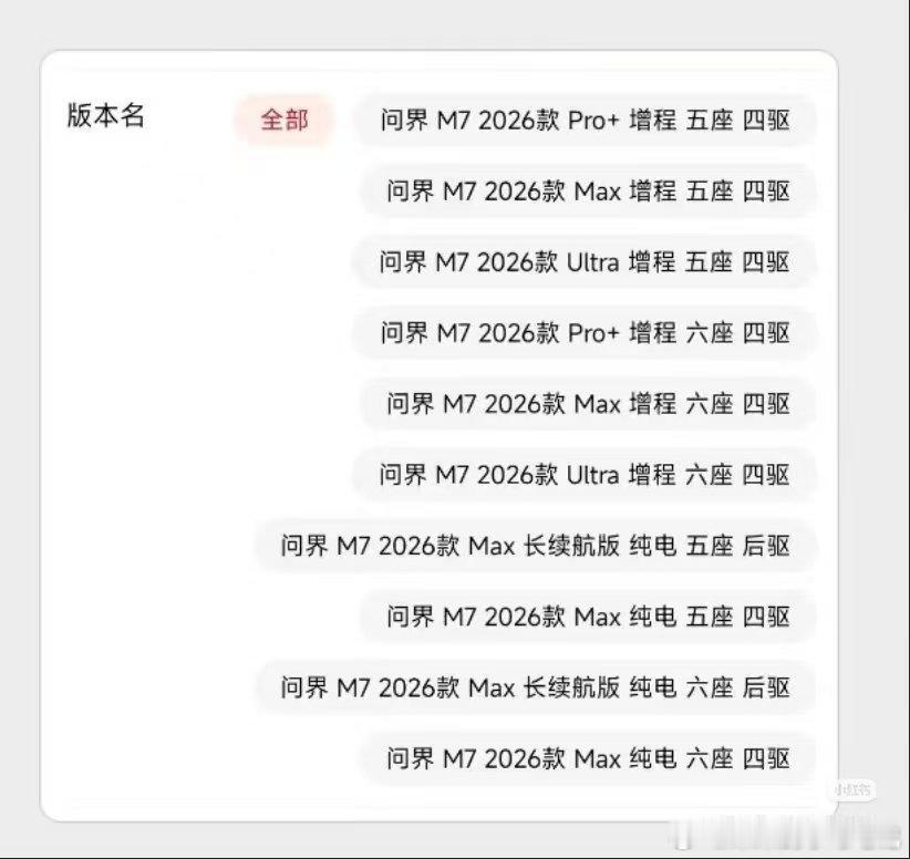这两组SKU能够理解到的信息M7增配保价，增程全系四驱，即便对照现款平价，MAX
