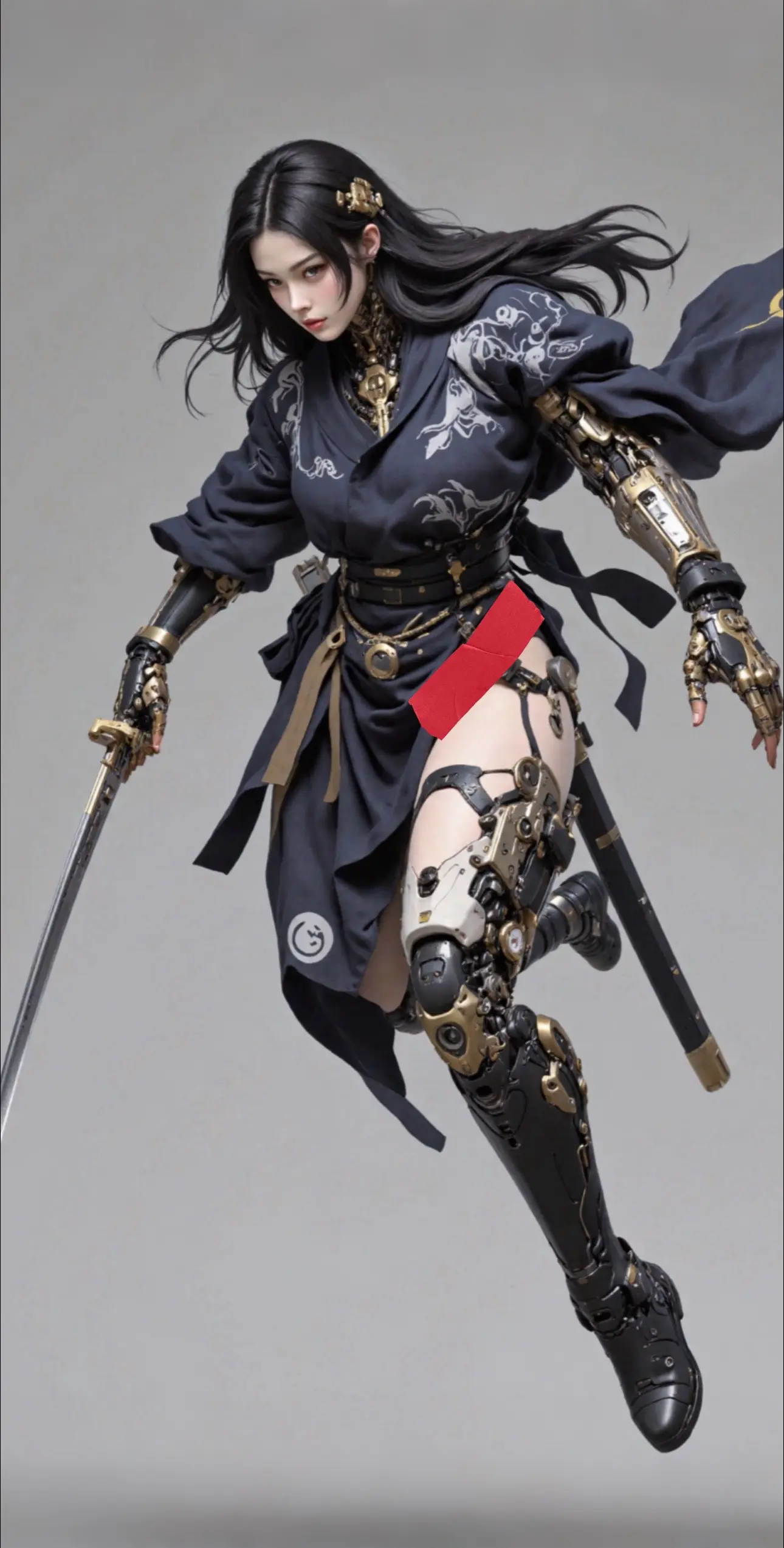 赛博武侠风。