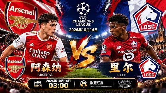 006   欧冠杯   阿森纳vs里尔方向；让胜比分；4-1  3-0   4-