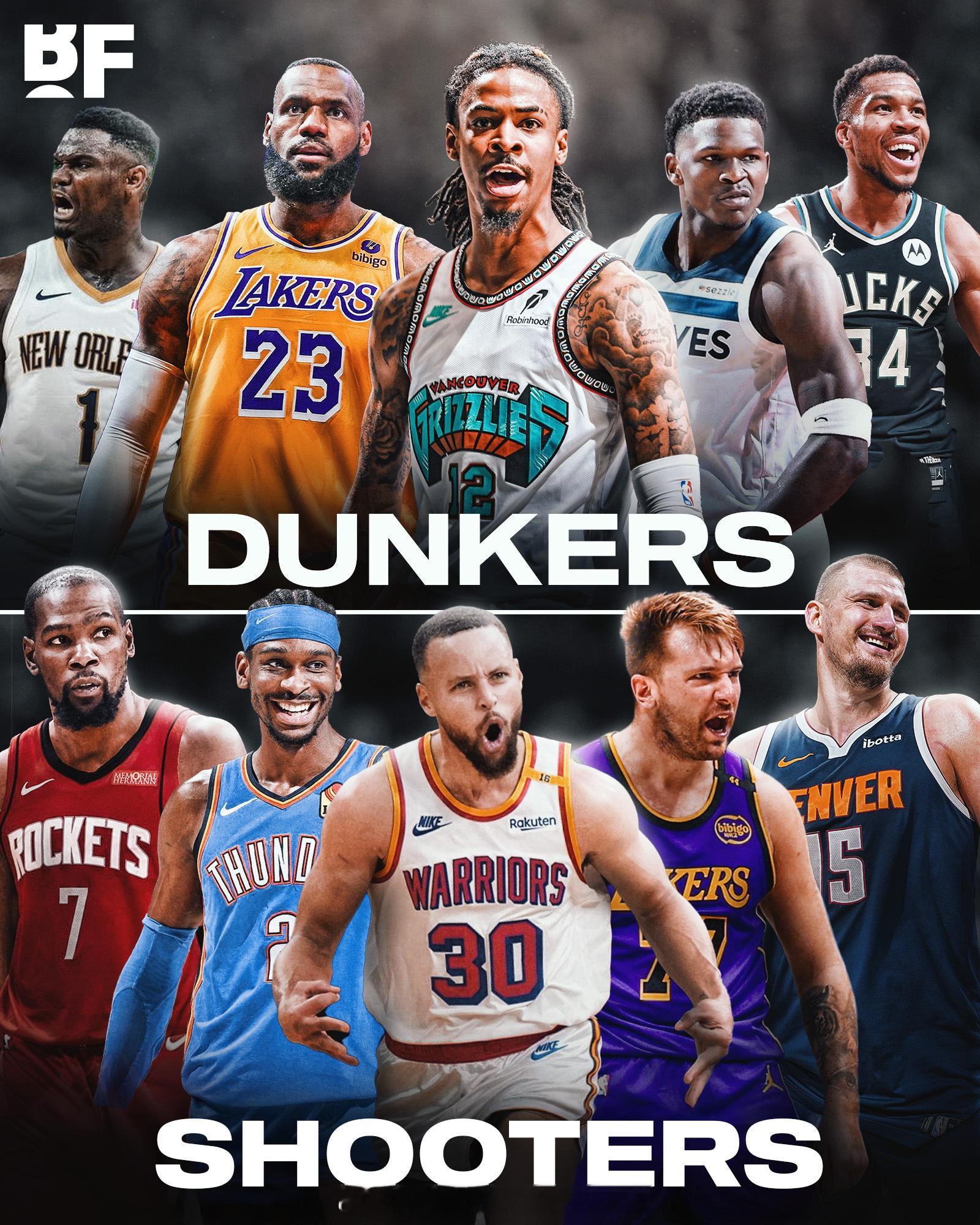 NBA扣篮大队VS NBA投篮大队，来一局7场4胜制，你更看好谁？ nba ​​