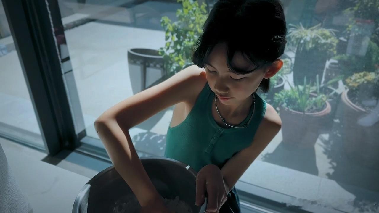 #黄磊教多妹揉面# 孙莉晒家庭日常，黄磊教小女儿多妹揉面，画面好温馨 ​​​