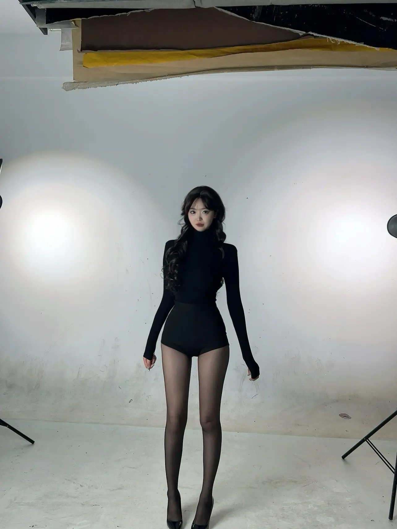 超模腿 大长腿 红底高跟鞋 气场全开