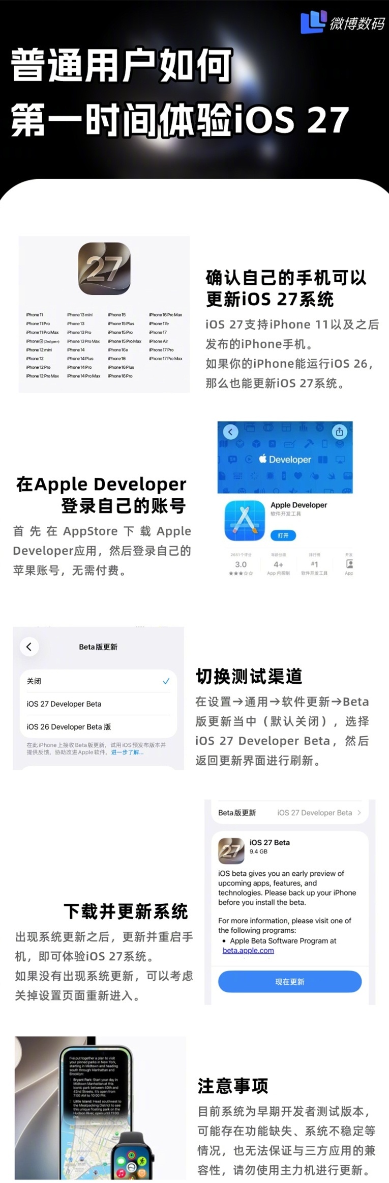iOS27值不值得升级微博给大家总结了如何升级，最新版的 iOS 27，不过我的