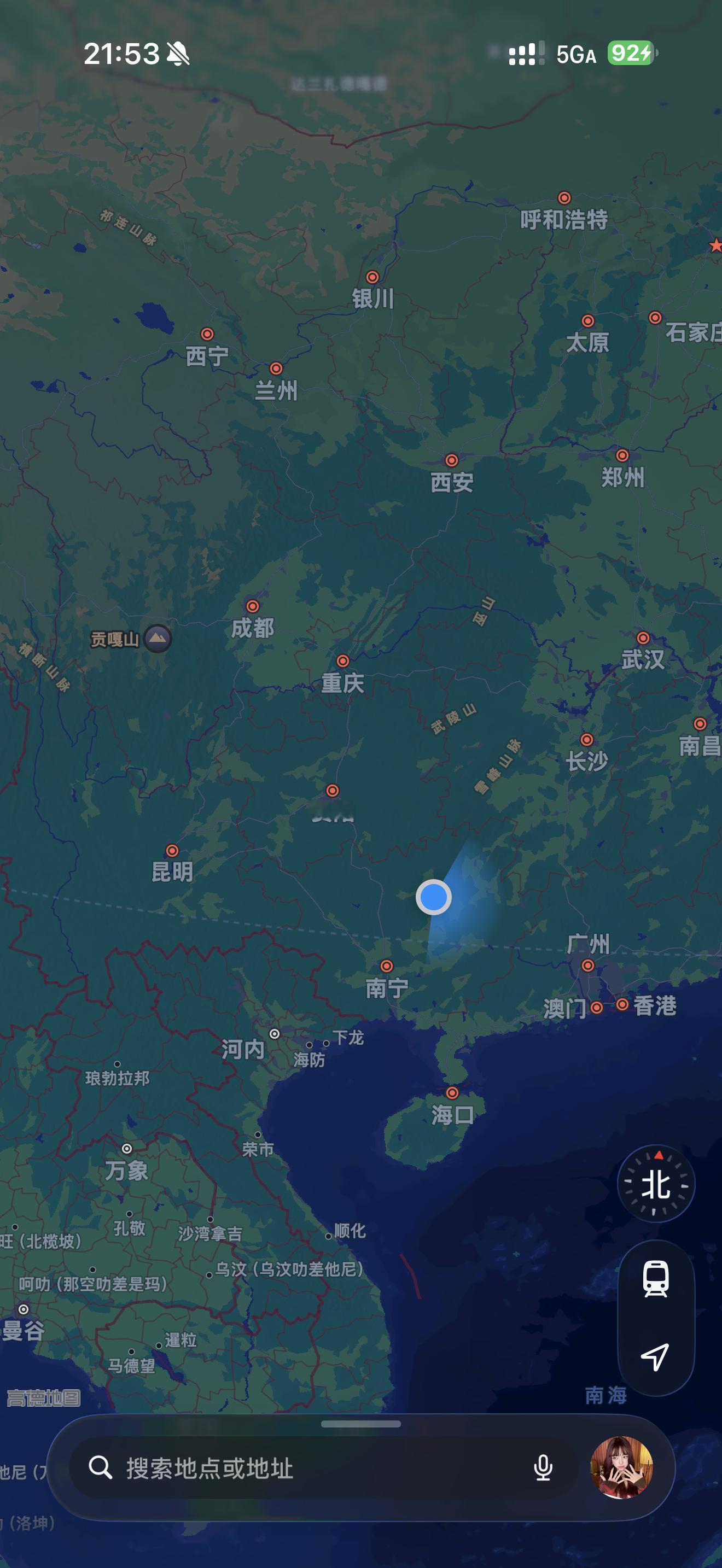 ？这手机是不是有毛病？？这他妈哪？我都到合肥了定位怎么跑广西了？？ 