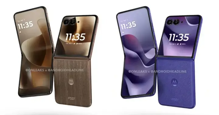 摩托罗拉小折叠渲染图曝光，大小折叠屏都将发布