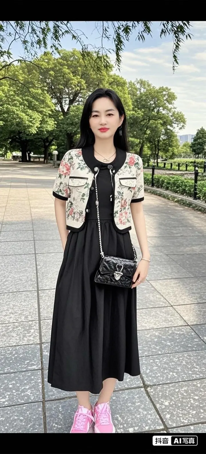 穿搭 高级感穿搭  遮肚子藏肉显瘦连衣裙