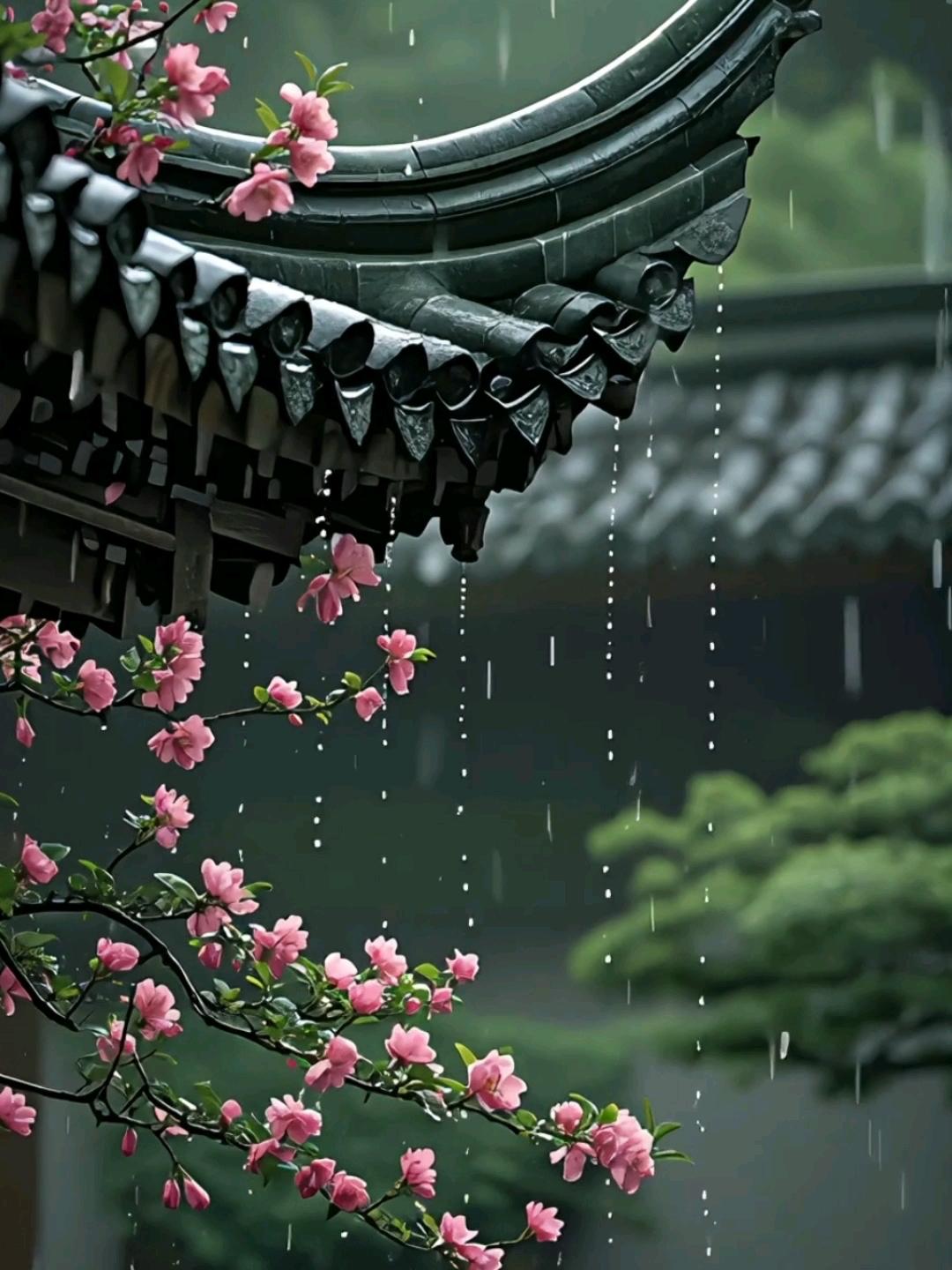 临江仙 · 谷雨

谷雨初临春渐老，梅腮褪尽胭红。牡丹吐蕊正雍容，一萍池水暖，蛙