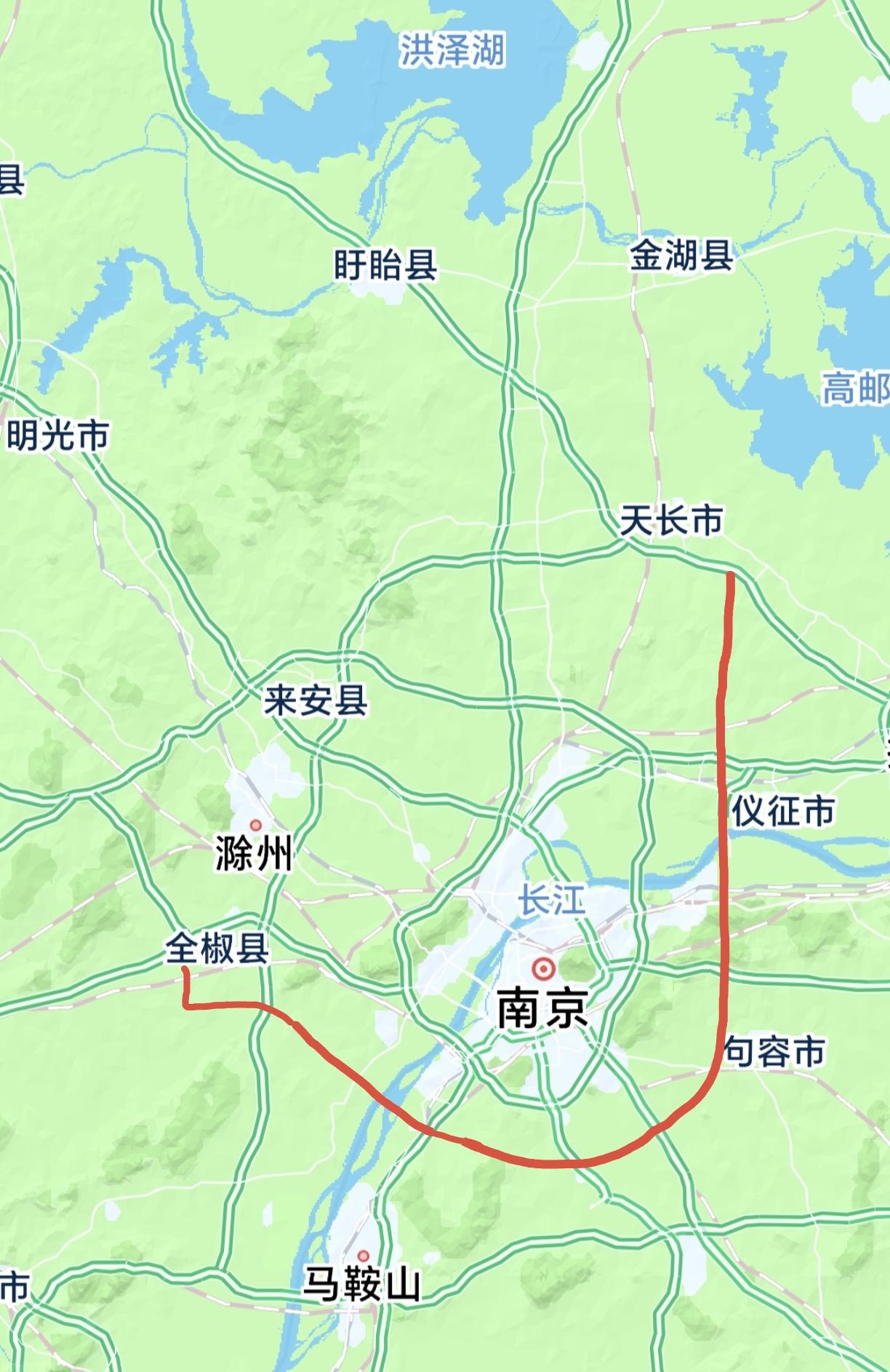 ［全椒面向长江，豁然开朗］
        对于全椒的“一道一路”，即312国道