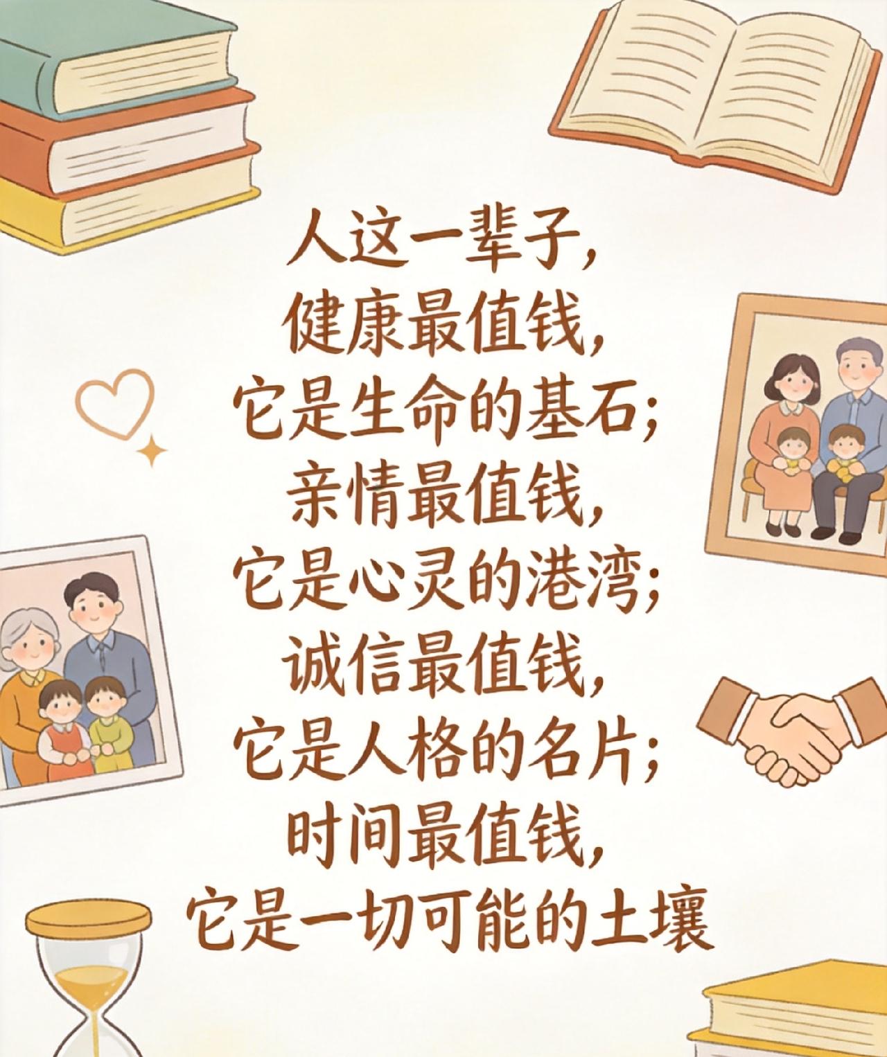 那些不被浮躁裹挟的平和心态、危难时支撑你的健康体魄、低谷时不离不弃的真心感情，才