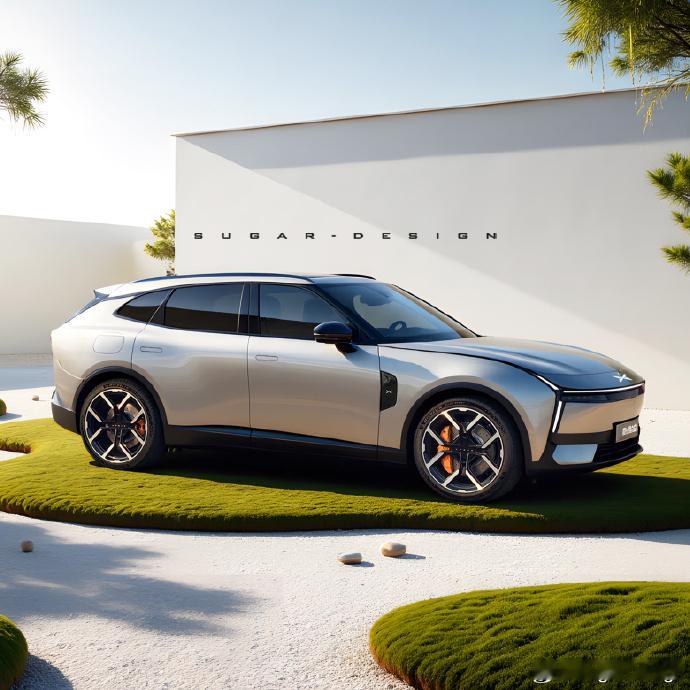 小鹏G7，一款P7版本的SUV，看到sugar design的设计概念图，颇为惊