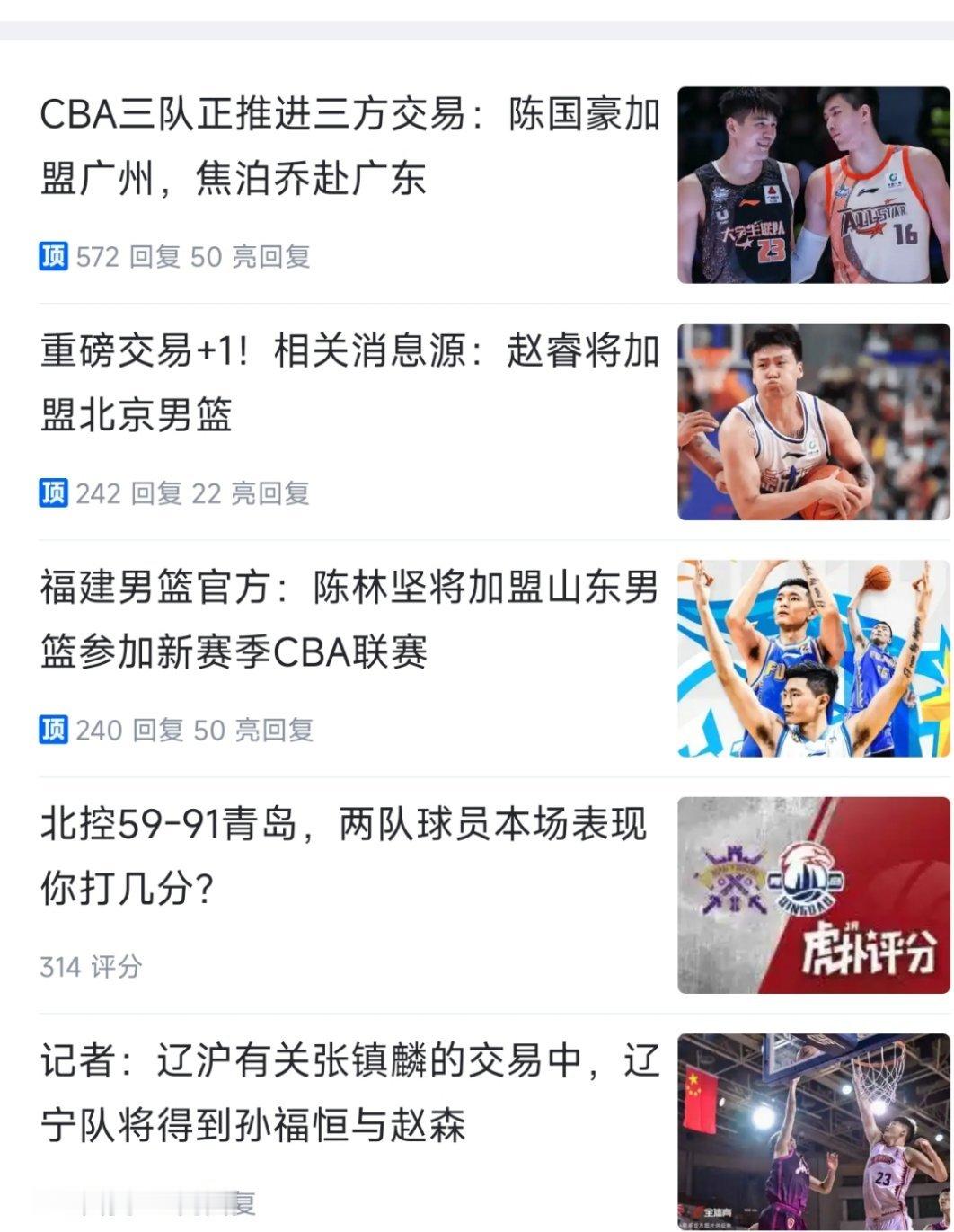 这cba炸锅了啊！ cba交易市场热度拉满 ​​​