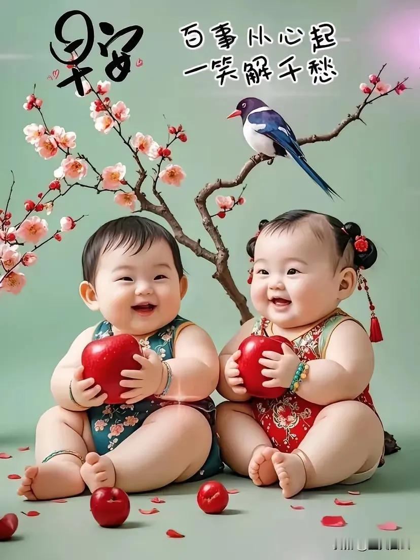 笑解千愁，春意盎然。