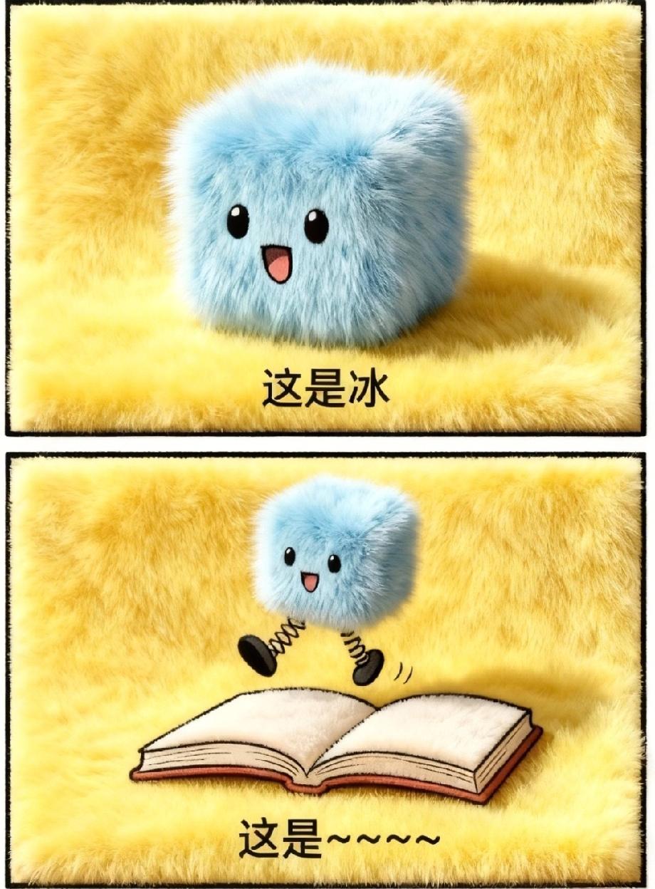  毛绒玩偶玩谐音梗能有多绝？这冰块+弹簧+书的组合，我看了5秒才反应过来，你呢？