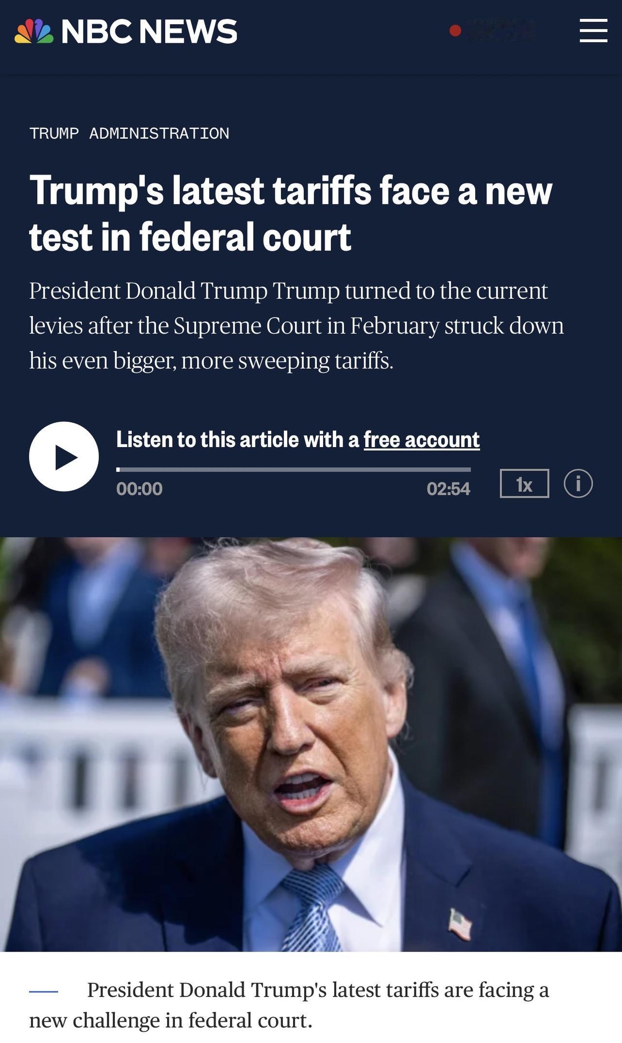 美国国际贸易法院，这家位于纽约的专门法院，正在听取口头辩论，以试图推翻特朗普总统