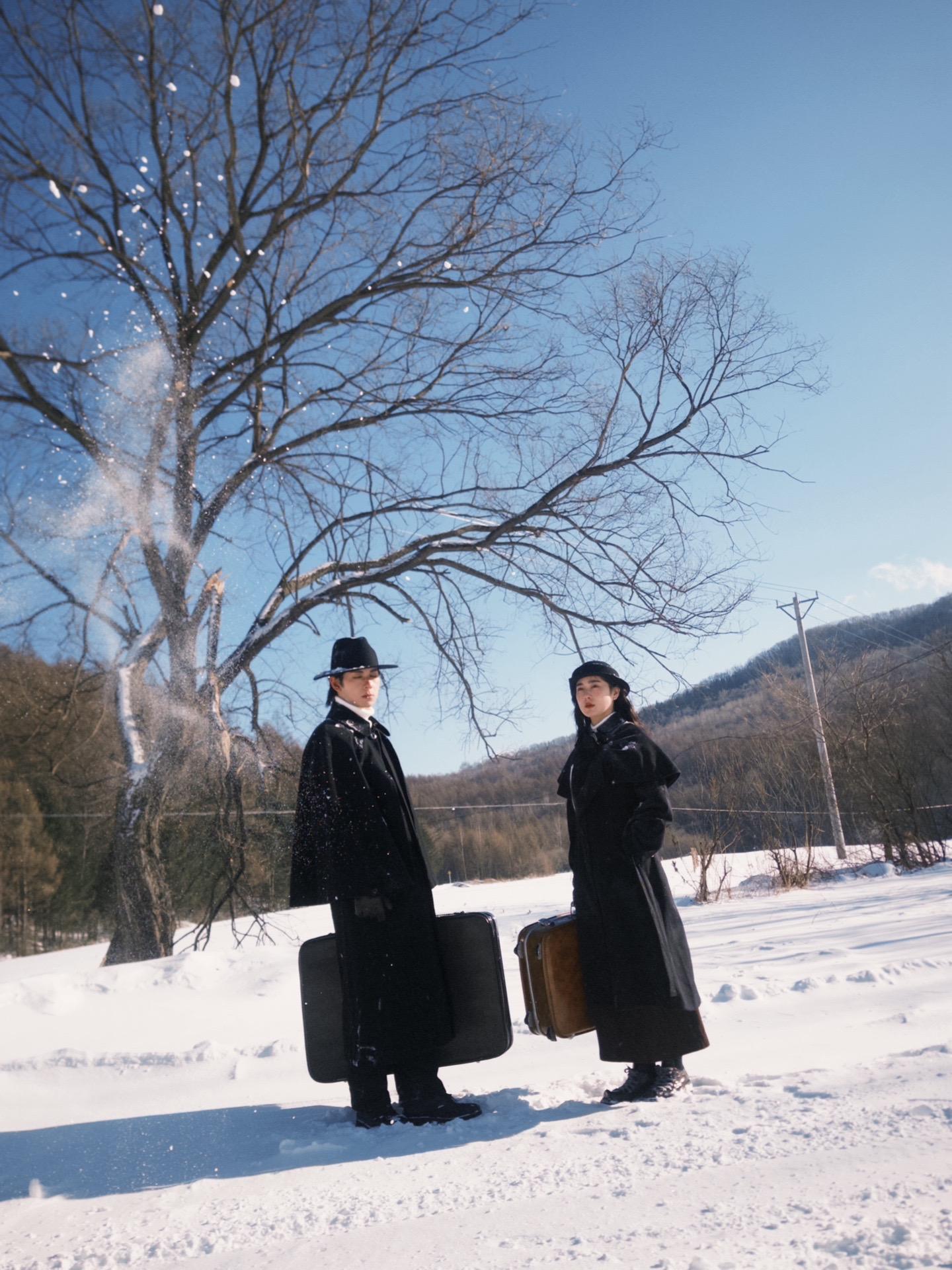 雪国爱情。横道河子带学生拍的手机花絮