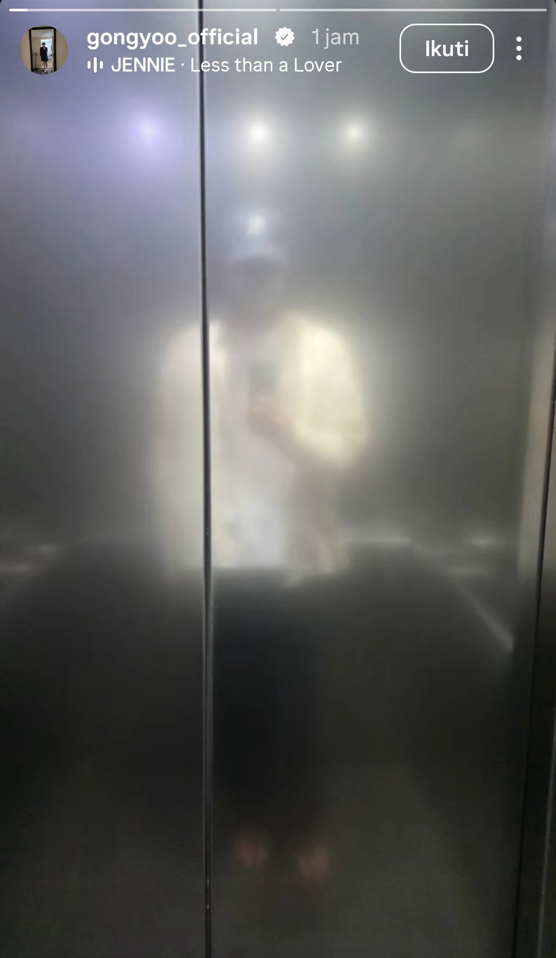 韩国男演员孔刘在Ins快拍中使用了JENNIE 金珍妮新歌Less Than A