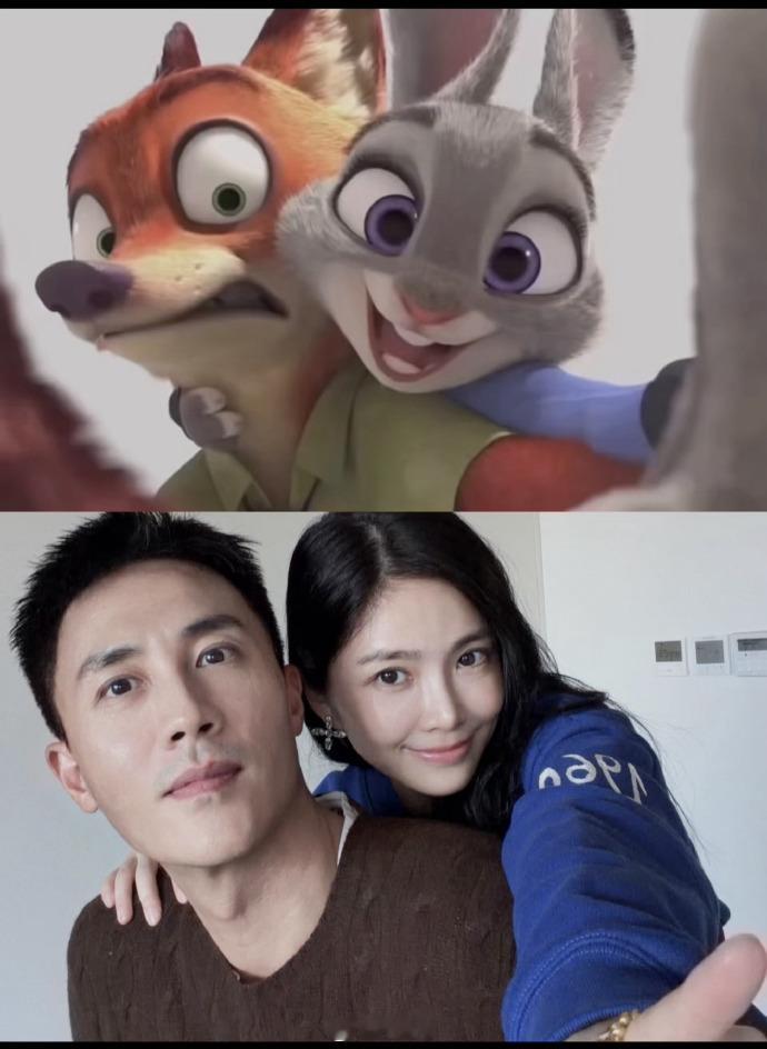 杜淳王灿兮模仿狐兔自拍杜淳夫妇模仿狐兔自拍 合拍一个✌️ 