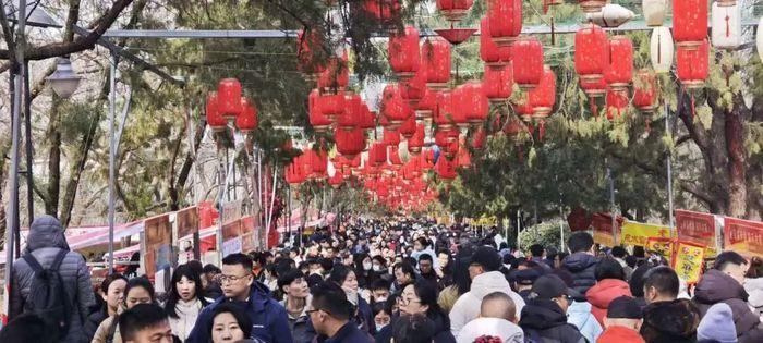正月初一寻年味，济南九大公园单日接待游客达12万余人次！金马踏春来，九园聚欢潮。
