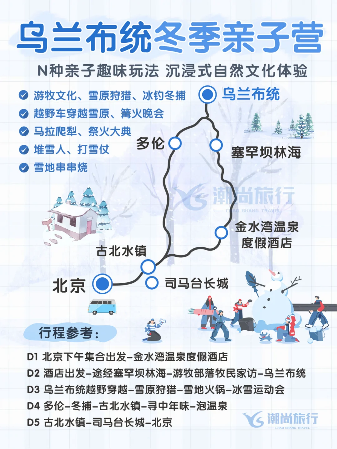 乌兰布统亲子游⛄寒假带娃看雪首选！