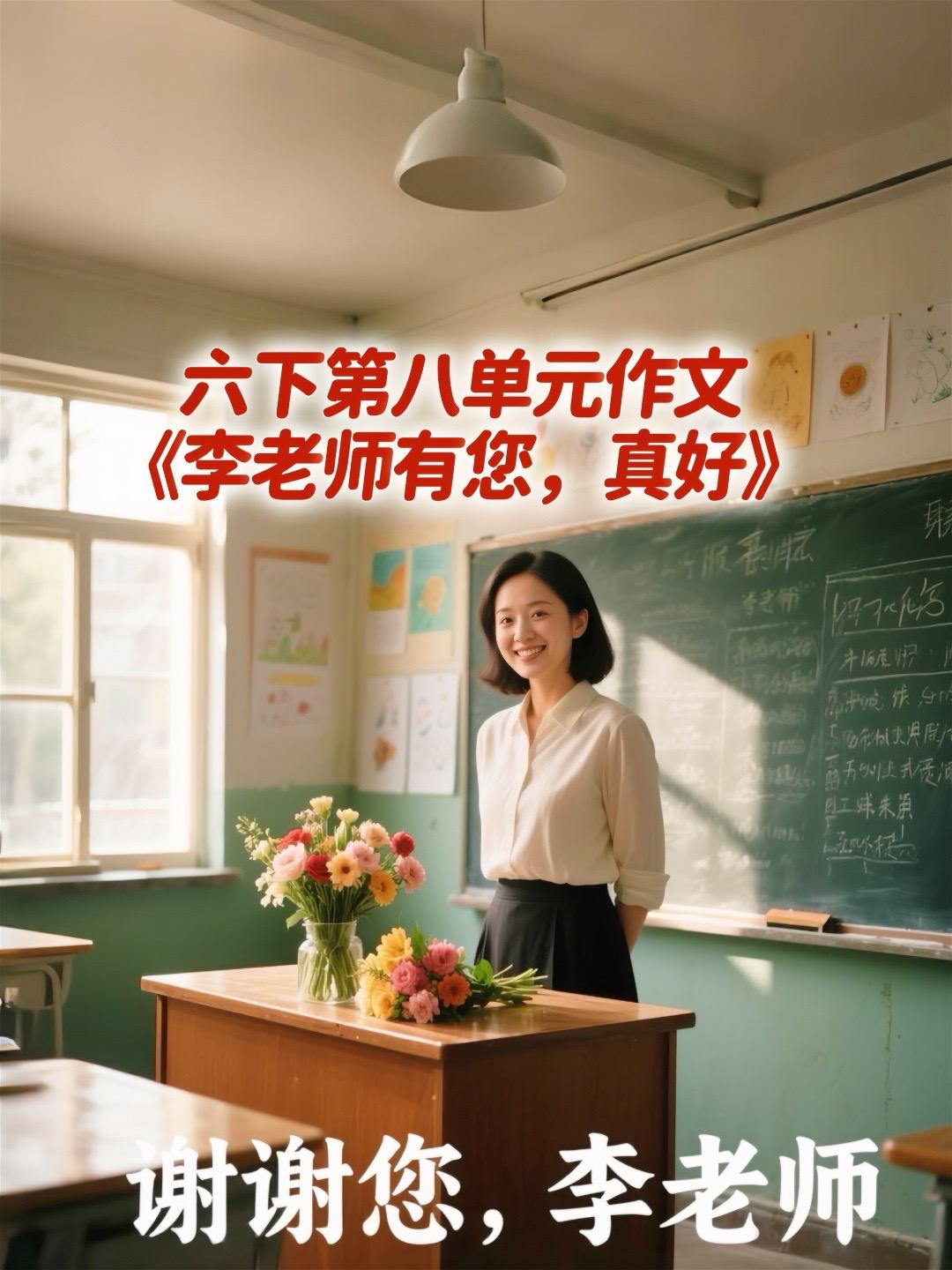 《李老师有您，真好》 优秀范文。小学六年级下册第八单元习作《有你，真好...