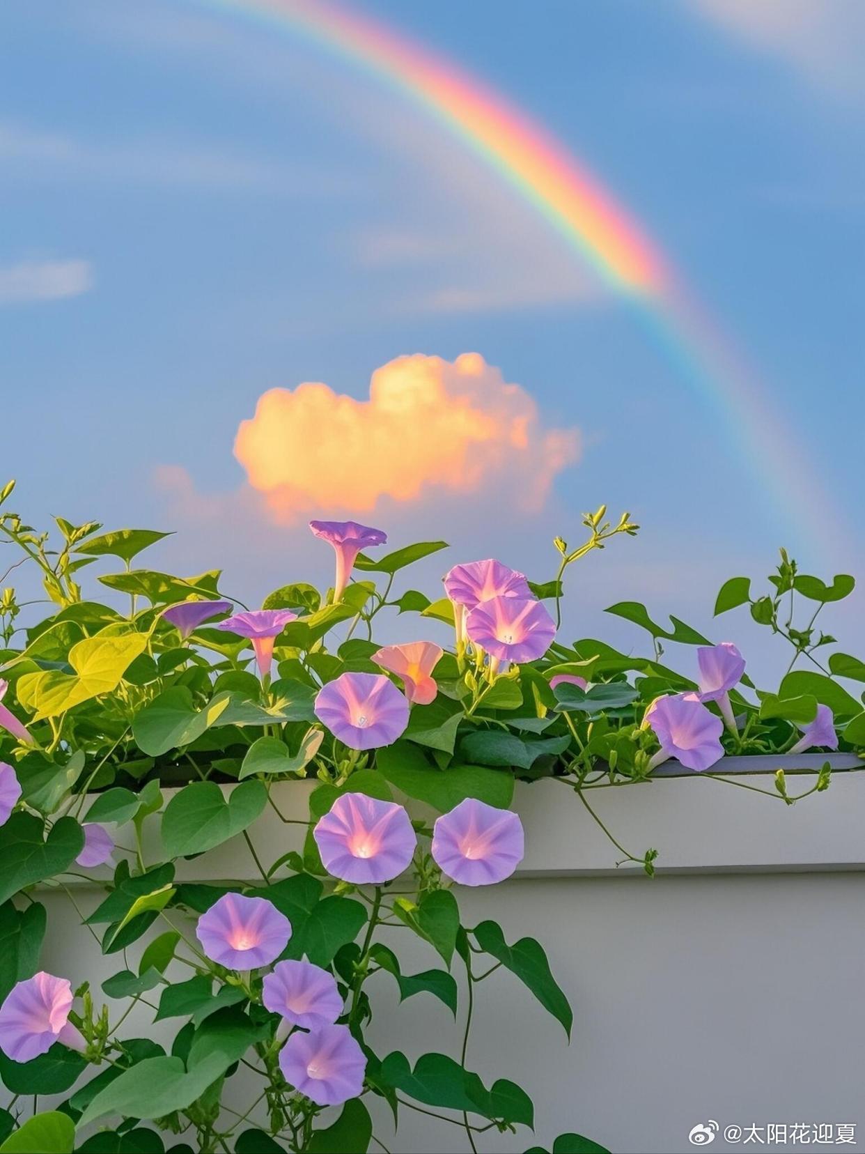 晴天、彩虹与花，是夏天的浪漫序章～ 