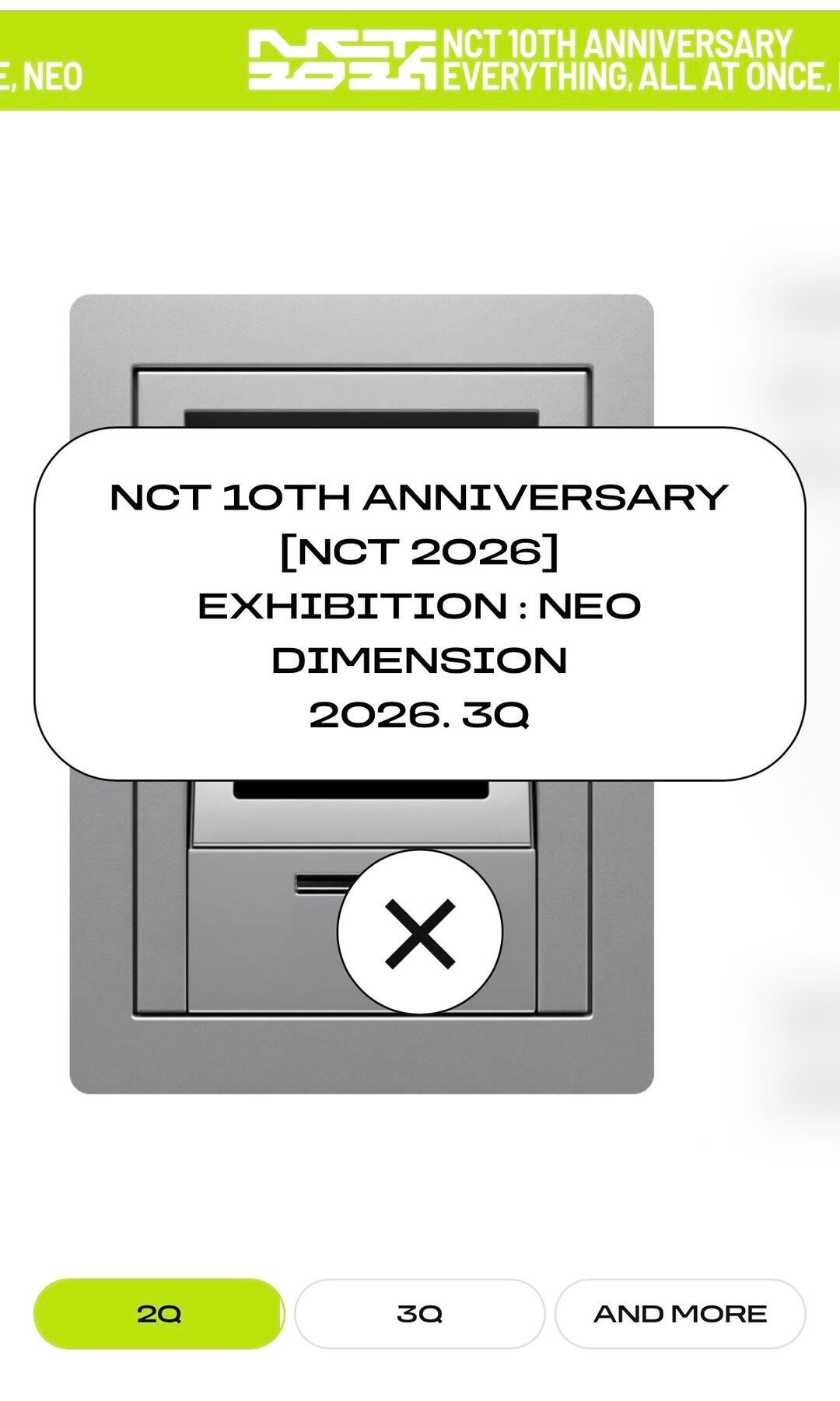 NCT官网公开2026活动规划2026第二季度：NCT十周年快闪、NCT WIS