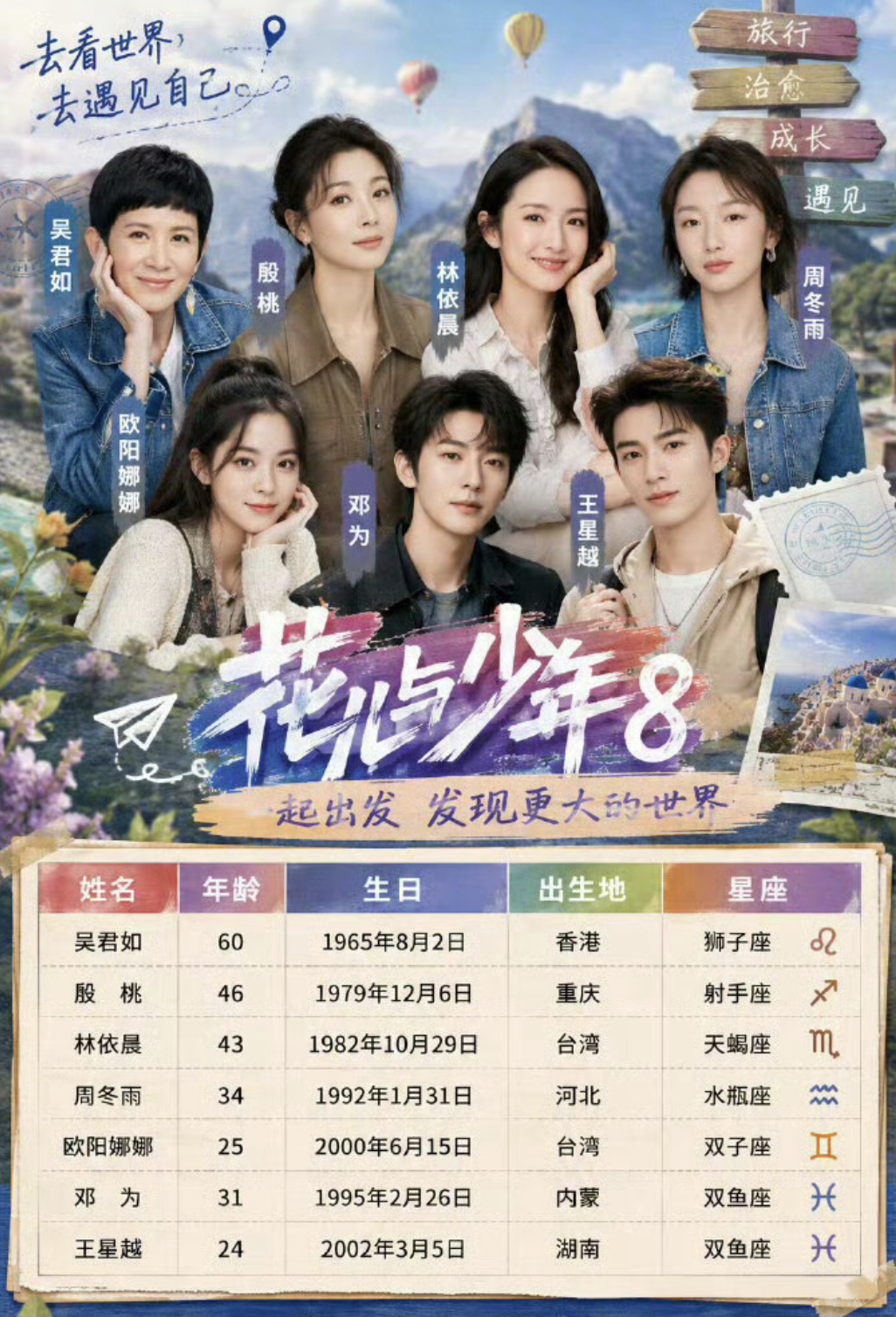 花少8确定阵容邓为居然也在，那得追了，你们认识几个？ 