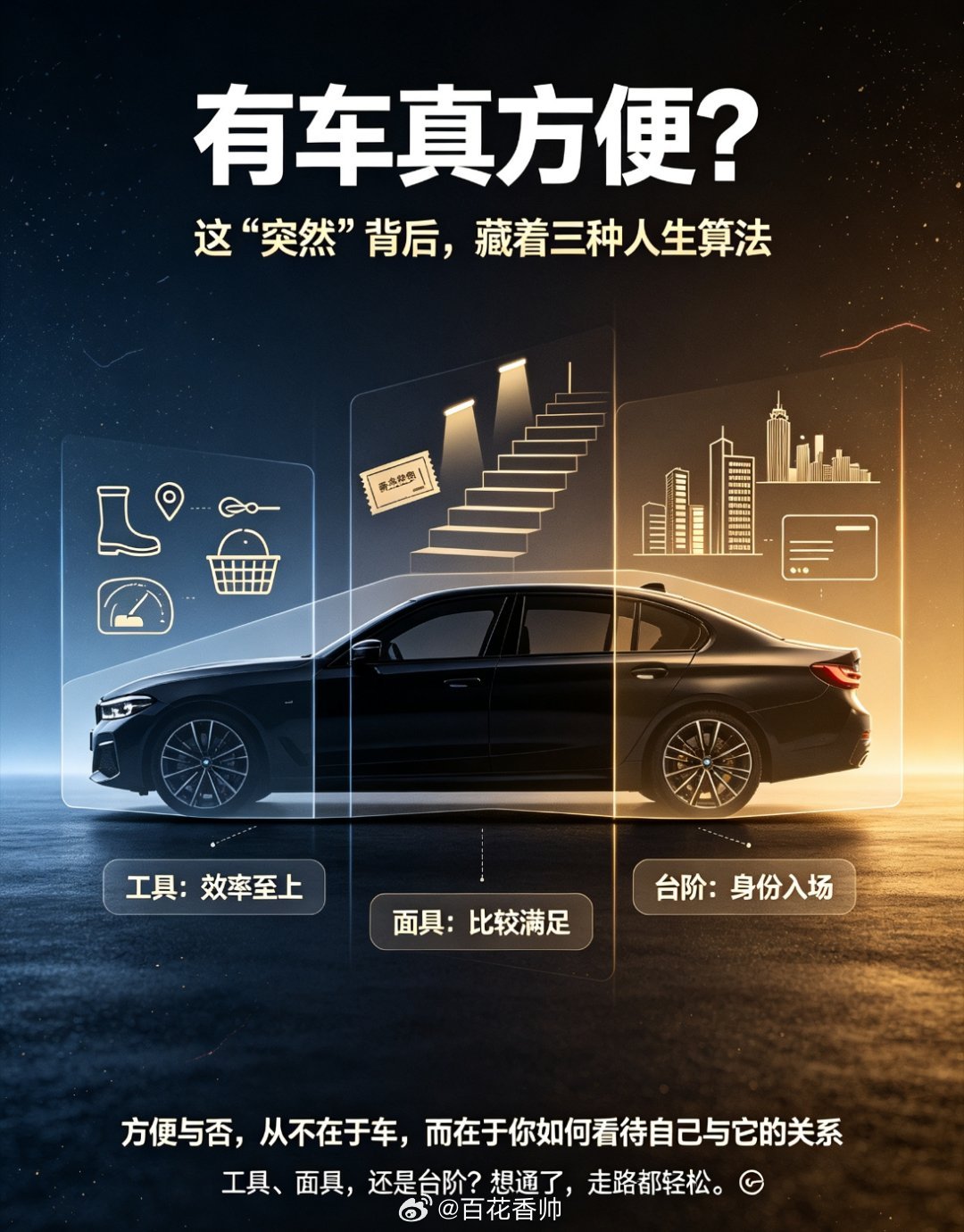 突然觉得有车真的很方便突然觉得有车真方便？这“突然”背后，藏着三种截然不同的人生