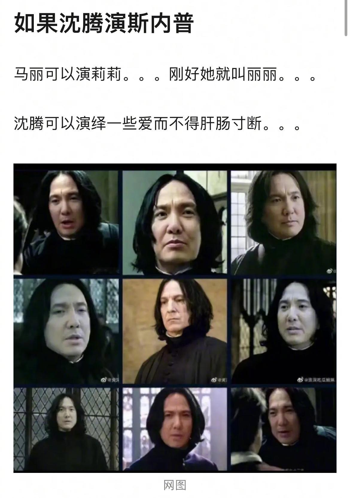 沈马组合重建版[超话]   如果沈腾演斯内普，马丽可以演莉莉[喵喵]谁会剪[喵喵