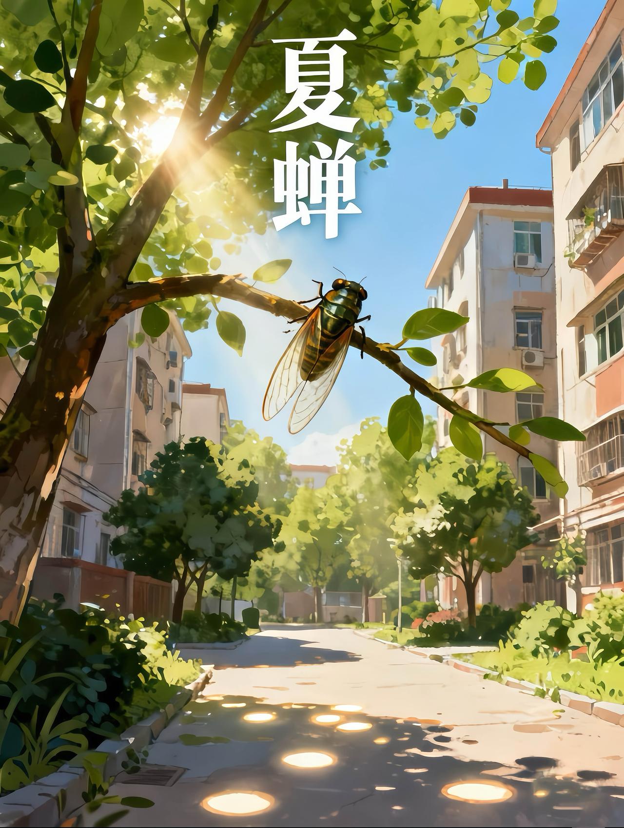 现代诗｜夏 蝉［原创］

在碧岭福邸的时光回廊
夏蝉，是跃动的音符在奏响
小区的