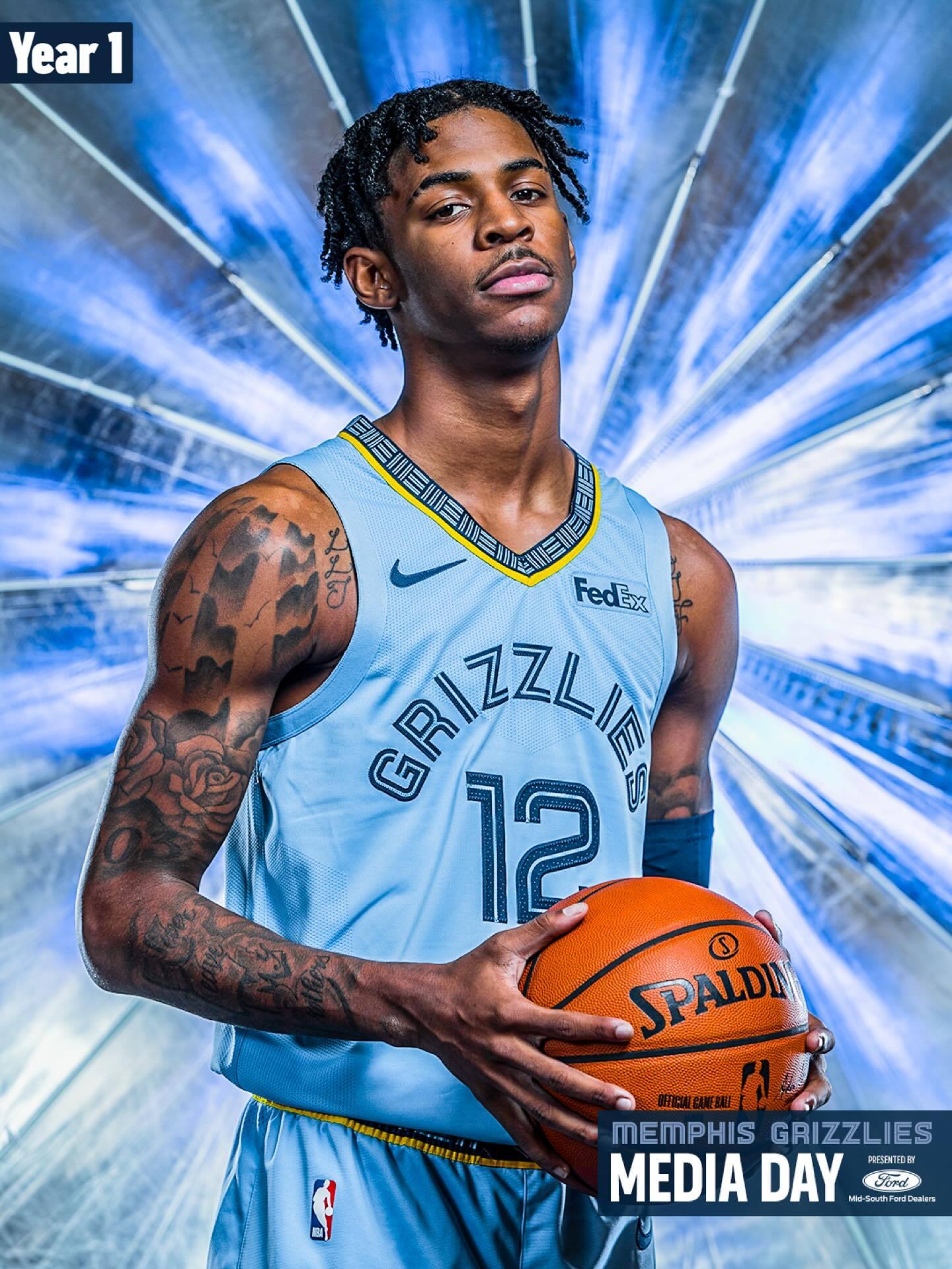 莫兰特的第7个赛季NBA媒体日孟菲斯灰熊 ​​​