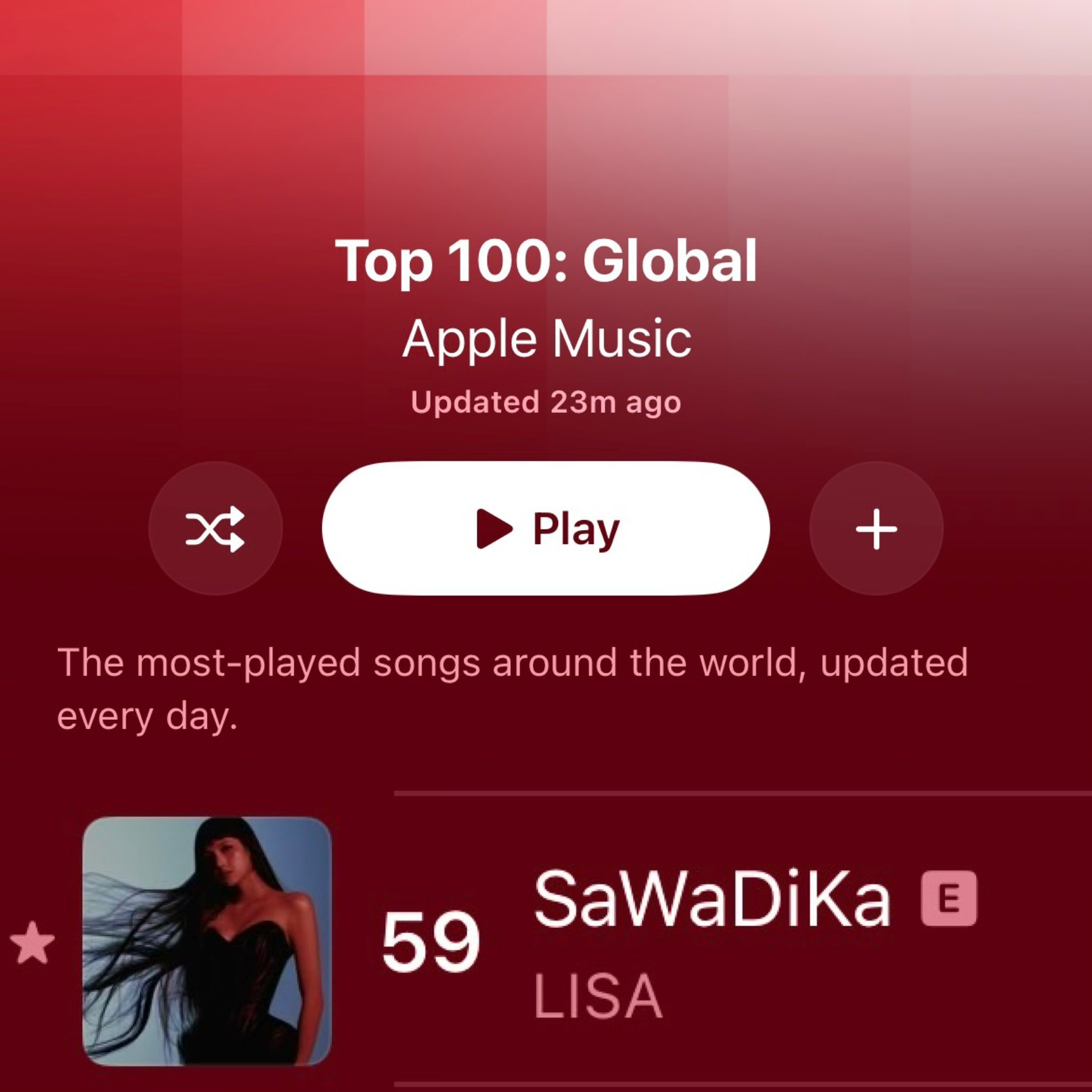 LISA[超话]  ❤️‍🔥 LISA新单曲SaWaDiKa 260909 L