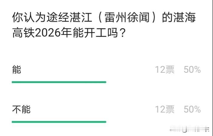 途经湛江、雷州、徐闻的湛海高铁，2026 年开工的可能性有多大？大家都知道，湛海