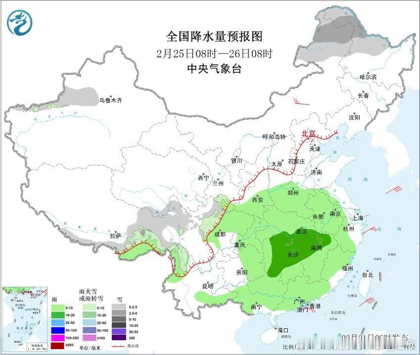 【雨雪增多】昨天到今晨，新疆西藏内蒙古黑龙江吉林部分站点出现降雪，但全国大部地区
