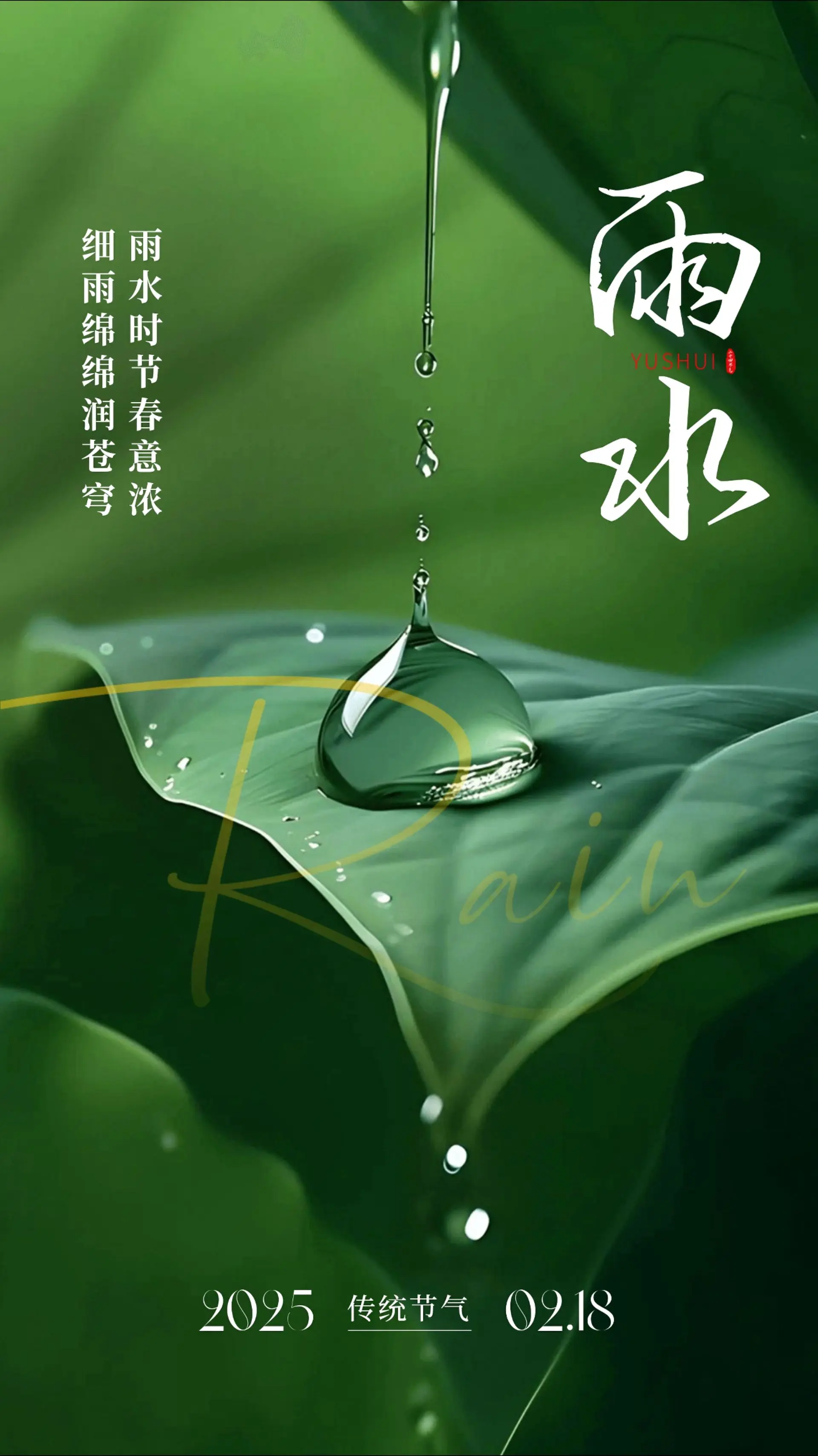 二十四节气｜雨水。雨水至，万物生，风调雨顺，四季平安