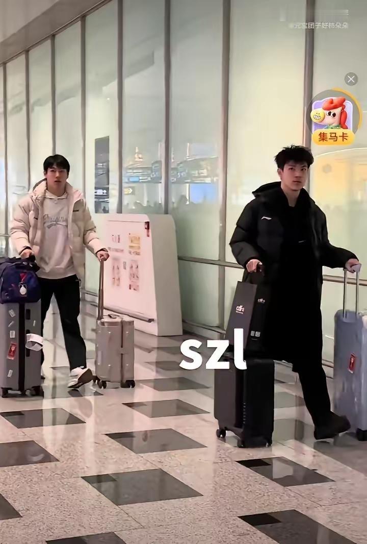 黄友政，温瑞博，国乒两年轻的帅哥黄友政20岁，温瑞博19岁，从多哈回京了，202