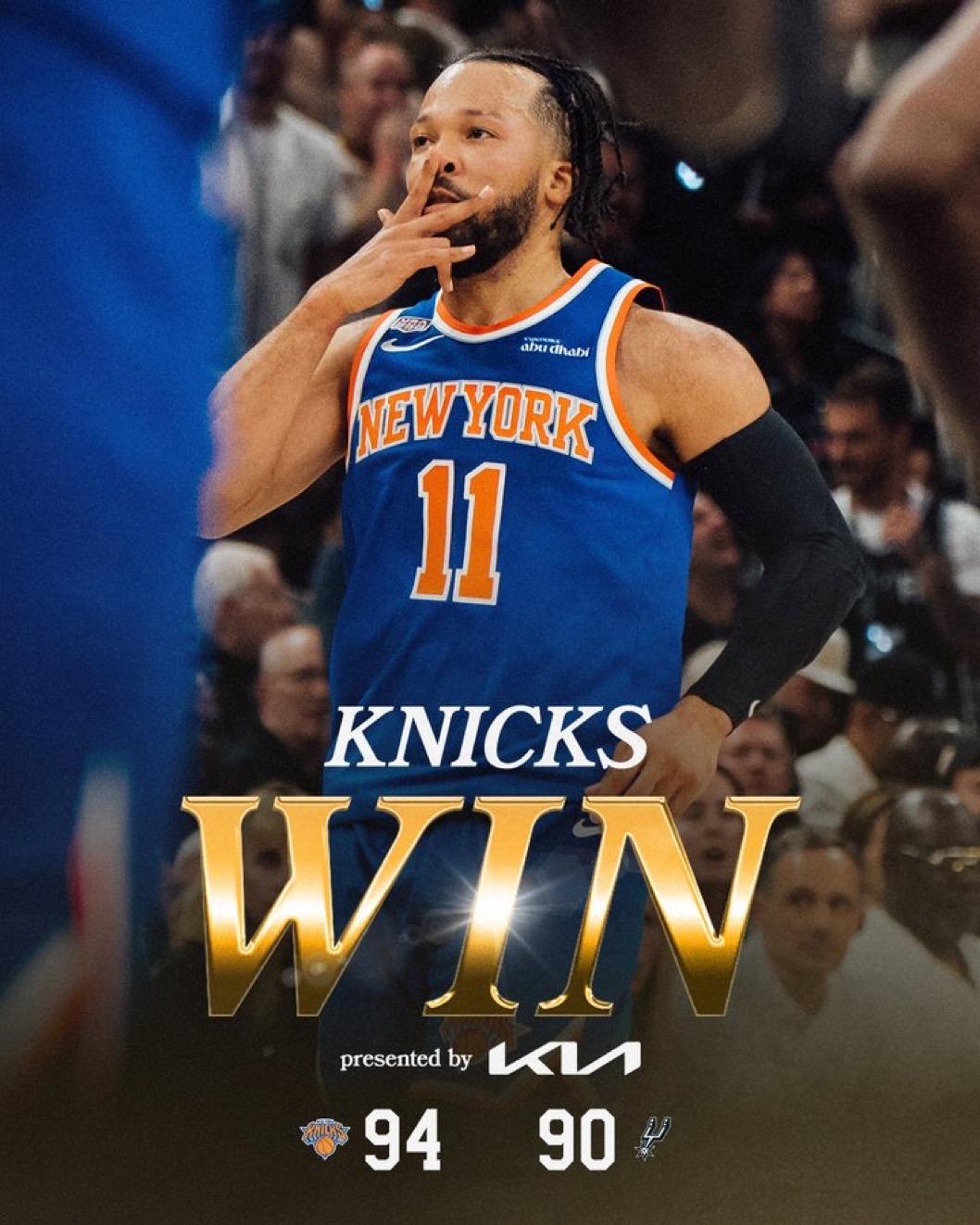 6月14日NBA总决赛第五场战报：

尼克斯94-90马刺，首节结束，尼克斯13