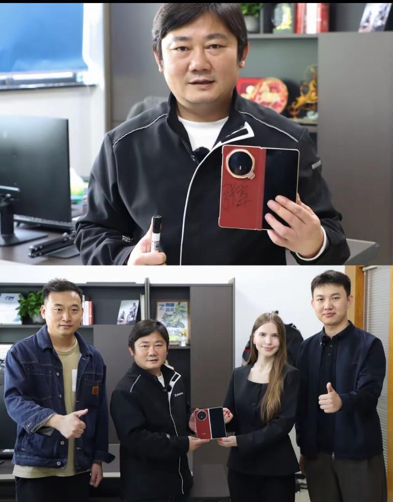 张雪那台屏幕都碎掉的手机终于换掉了，荣耀送张雪一台折叠屏Magic V6价值11