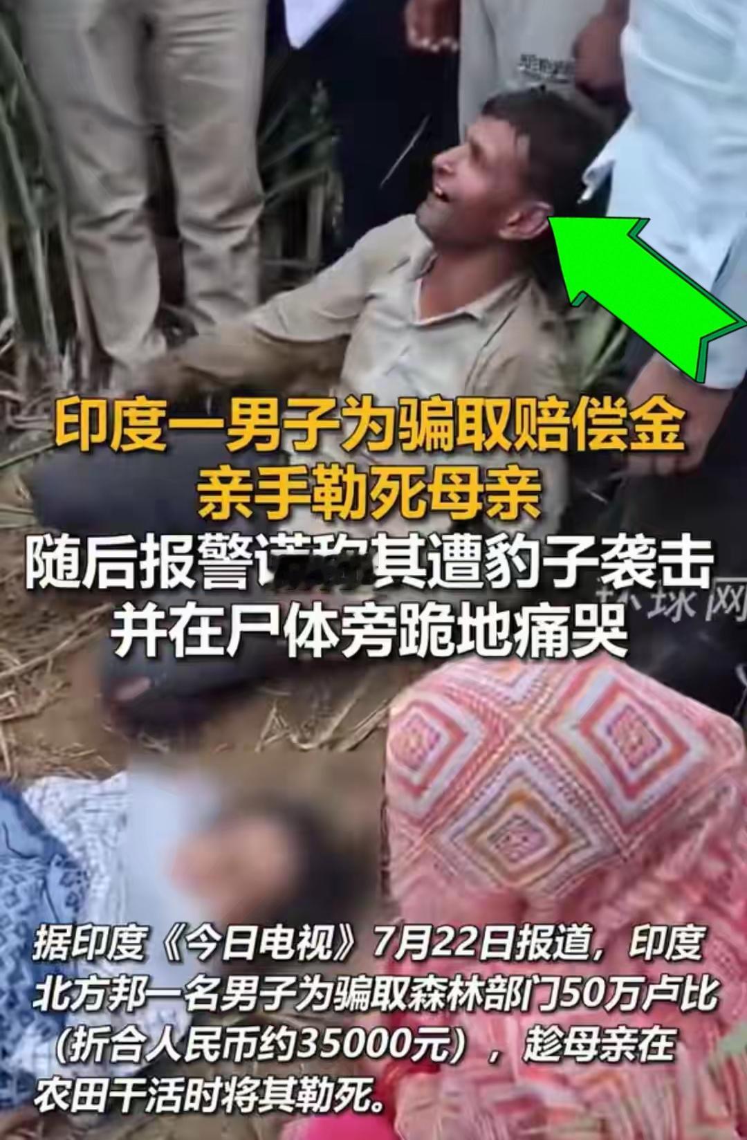 丧心病狂！为骗3.5万保险金，儿子亲手勒死生母，现场飙泪扮演孝子，最后栽在一份尸