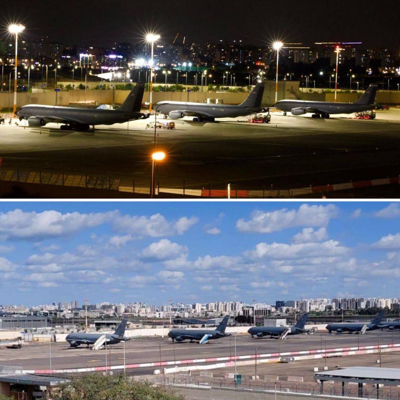 约14架美国空军加油机近日降落在以色列特拉维夫国际机场，为对伊朗的袭击行动做准备