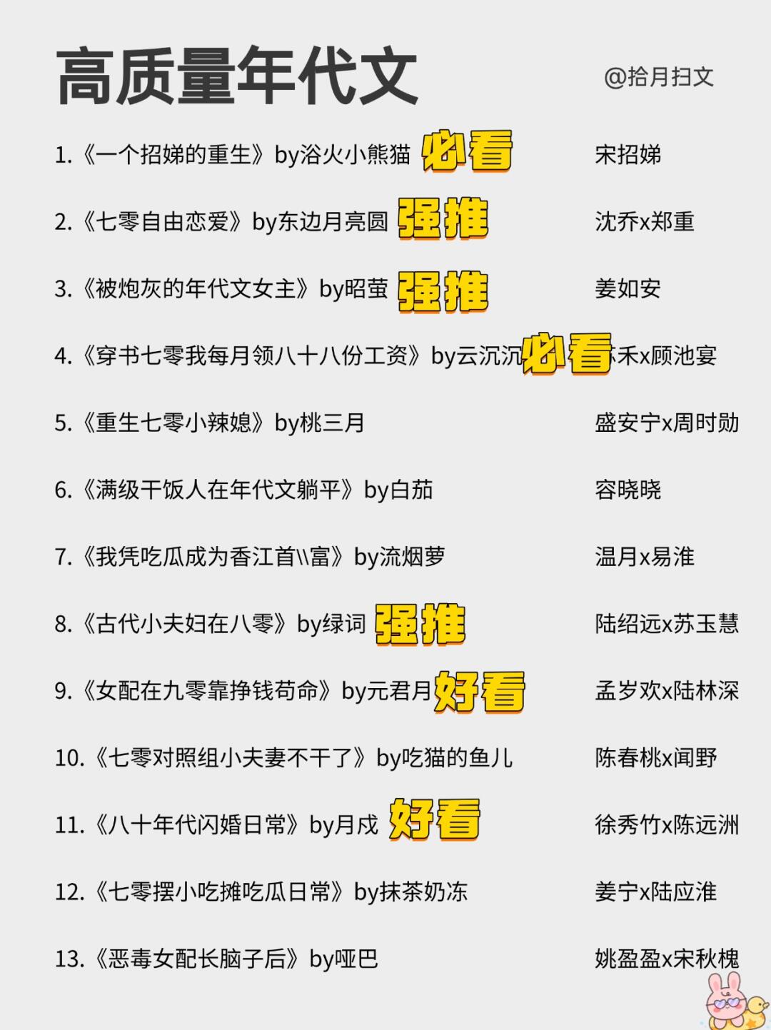 书荒来！26本超级好看的年代文～速看～