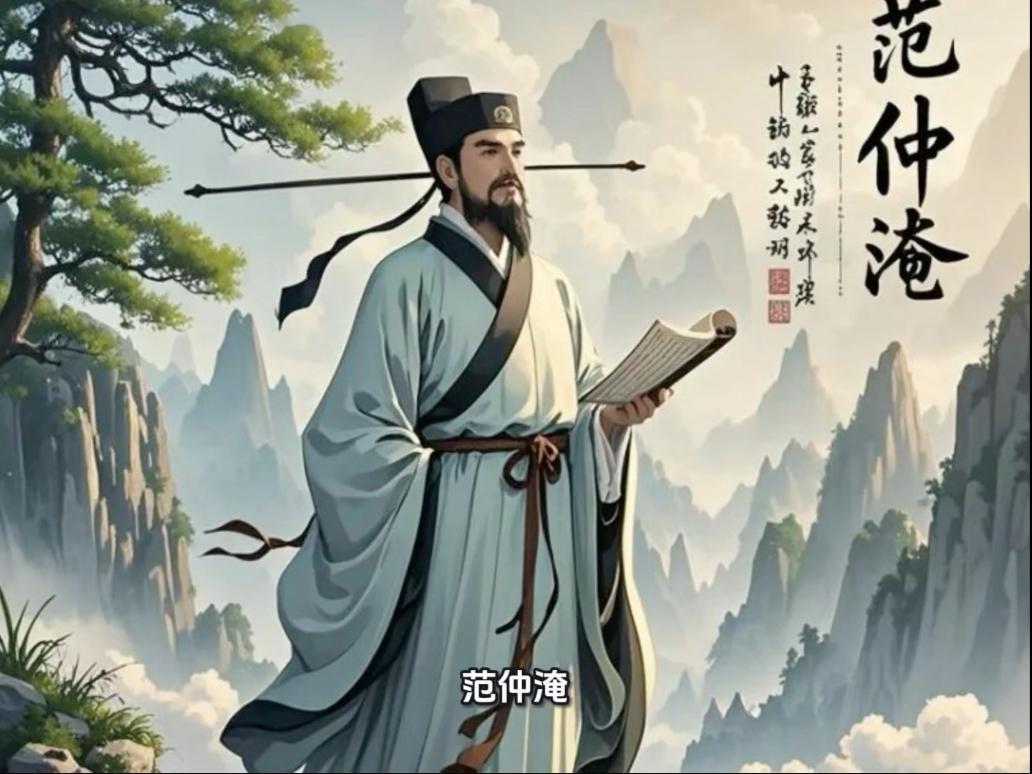 范仲淹，寒门苦出身，却似孤焰燃亮千秋。幼年丧父，寄人篱下仍苦读不辍。“先忧后乐”