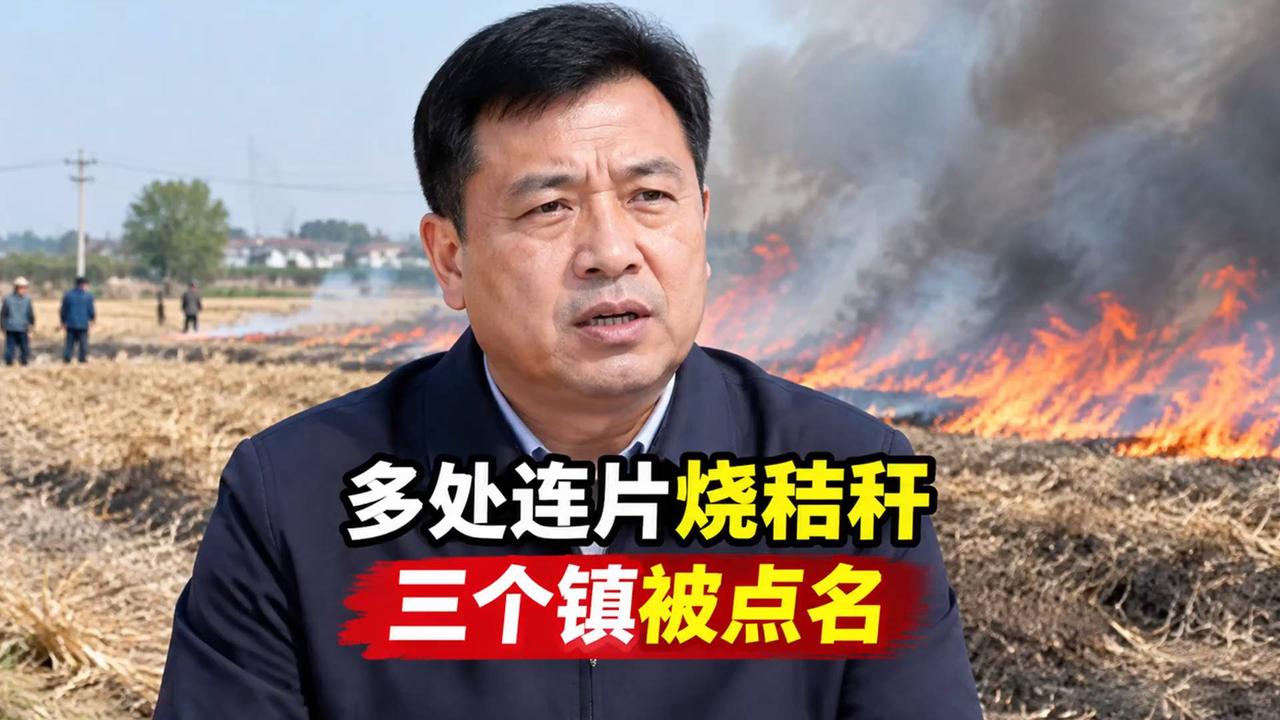 湖南南县多处连片烧秸秆，三个镇被点名了