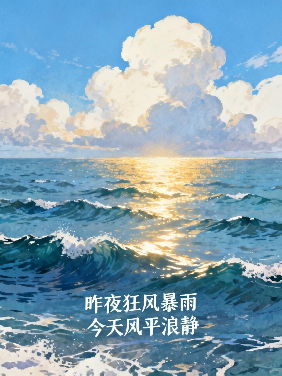 下联：今天风平浪静。
