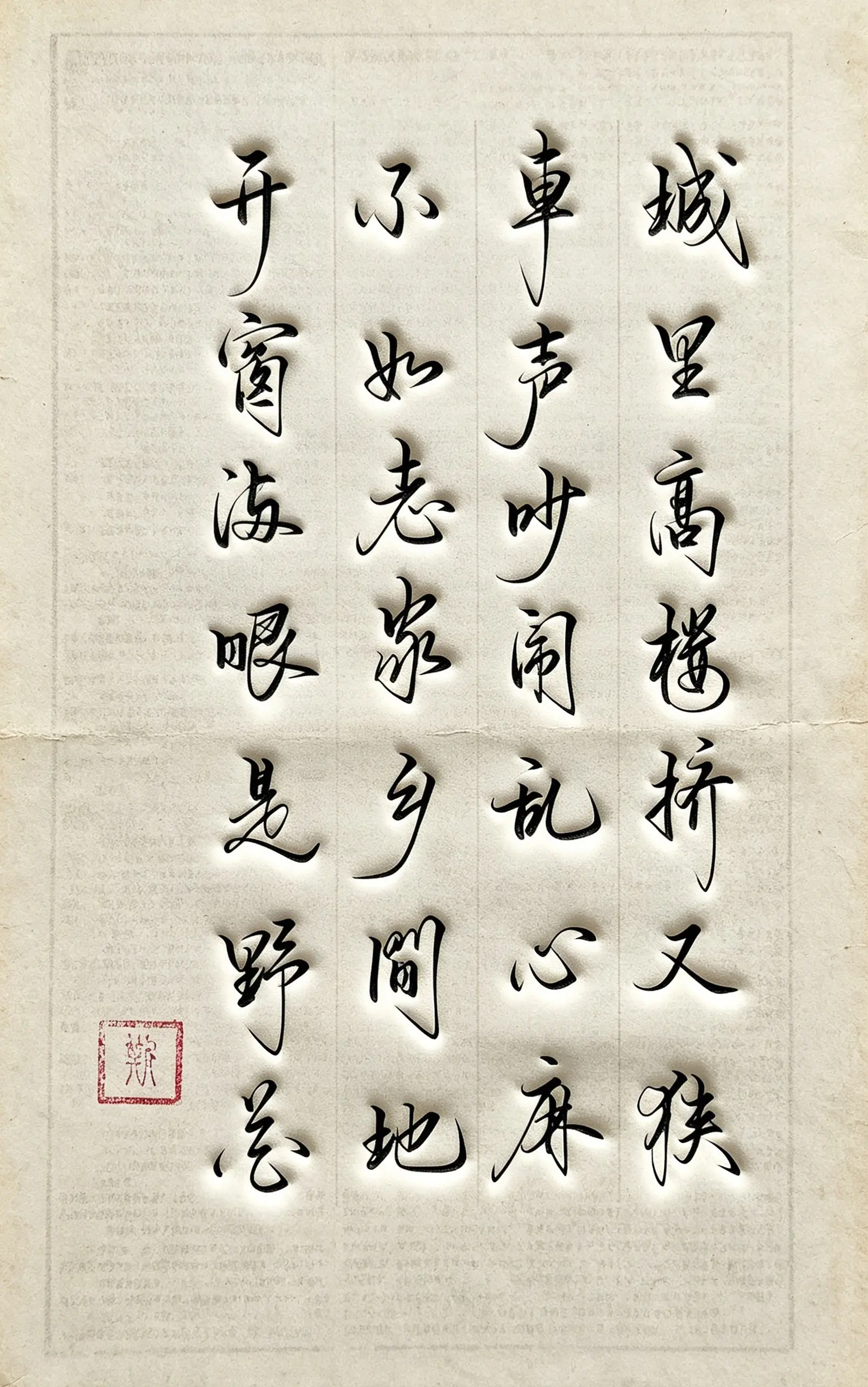 手写 打油诗 乡村 写字是一种生活