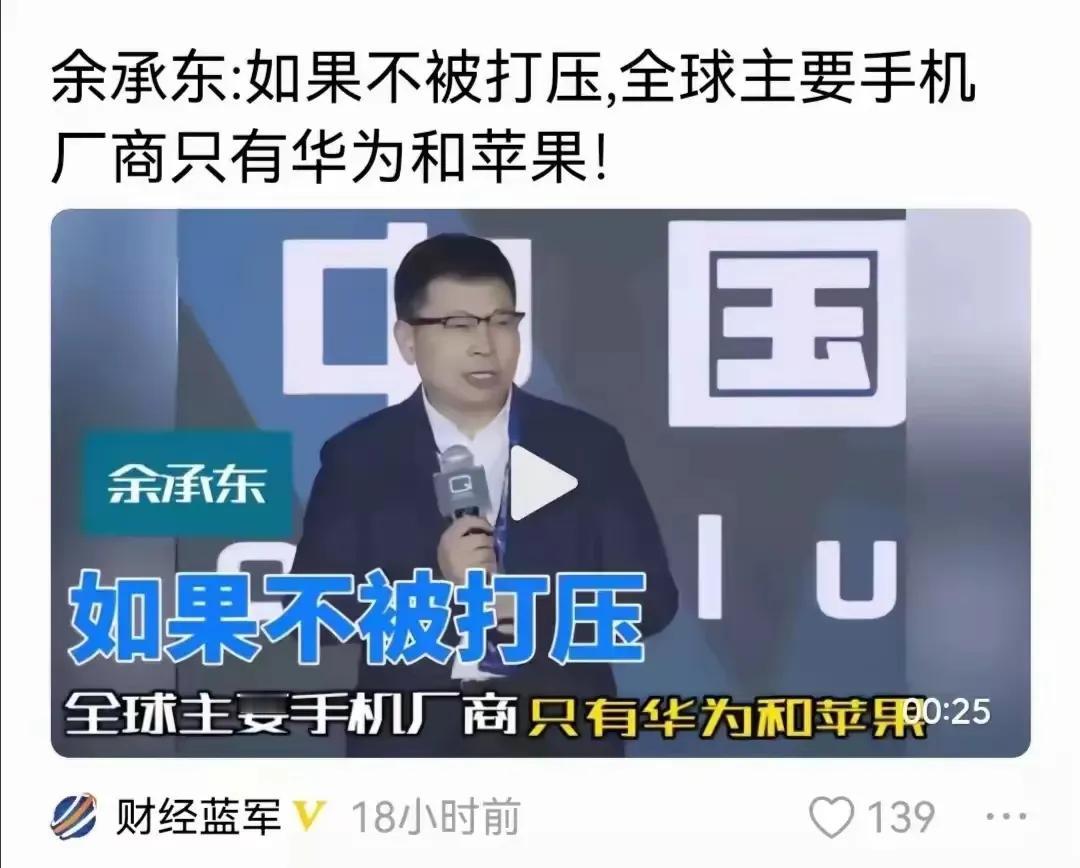 这话说的和受委屈的小孩子差不多，说那些有的没的有什么用？你也打压苹果，让它玩不起