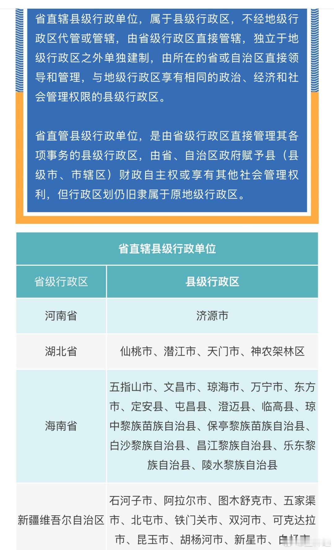 我国的省直辖县与省直管县，县（市、区）跟县，差别大！ 